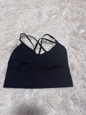 NVGTN Black Strappy Sports Bra